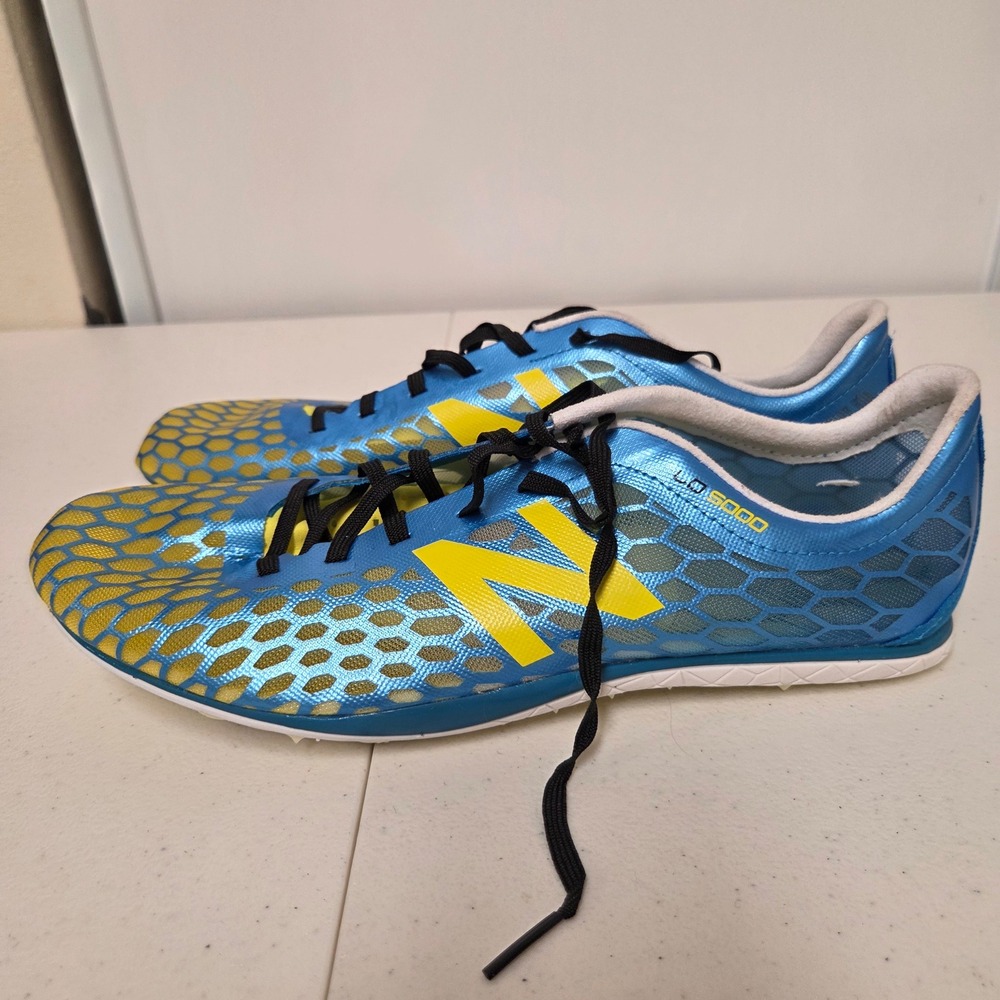 New Balance LD5000v2 Long Distance Track Spikes Blue Yellow MLD5000B Mens 10